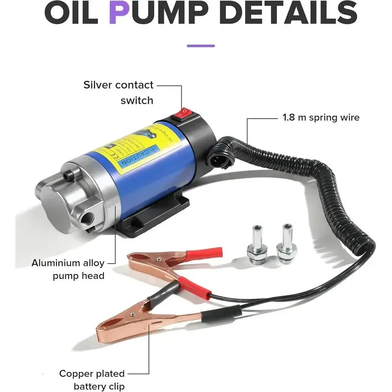 🎁12V 100W Electric Oil Extractor Pump With Copper Motor