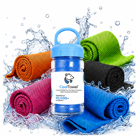 🧊Portable Instant Cooling Towel with Storage Bottle