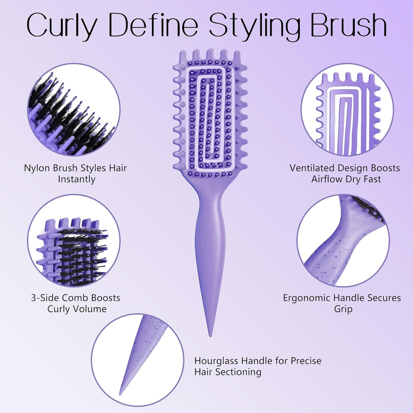Curl Defining Brush for Curly, Wavy & Coily Hair