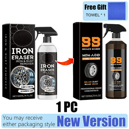 🚗 Automotive Rust Remover Spray 120ml – Fast-Acting Rust, Iron & Grime Cleaner for Wheels, Rims & Metal Surfaces ✨