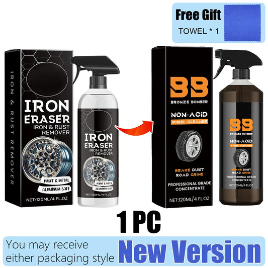 🚗 Automotive Rust Remover Spray 120ml – Fast-Acting Rust, Iron & Grime Cleaner for Wheels, Rims & Metal Surfaces ✨