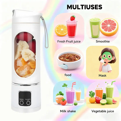🥤 Ultimate Portable Blender – USB Rechargeable Mini Juicer Cup for Smoothies, Protein Shakes, Baby Food & Travel 🍓⚡