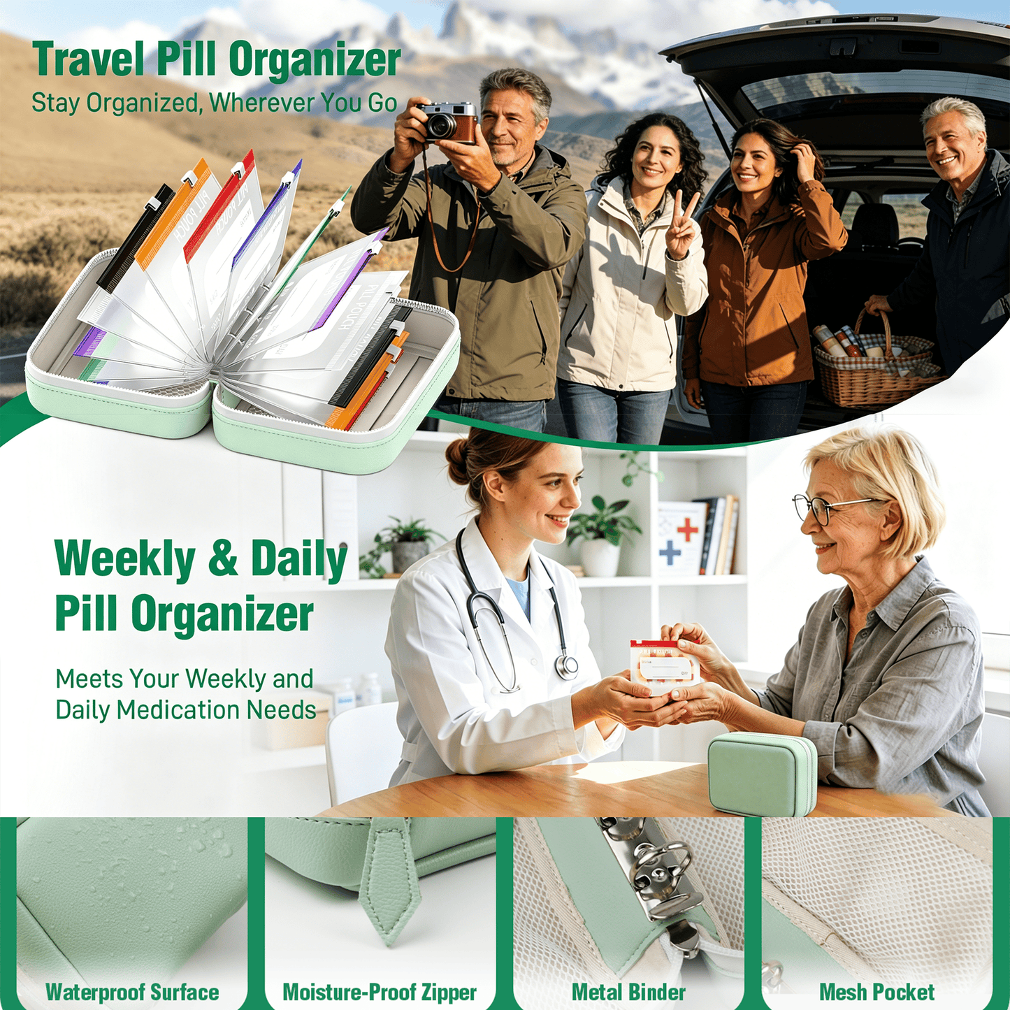 💊 A8 Waterproof Pill Pouch Set