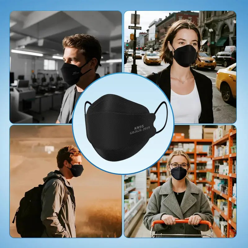 😷 100Pcs KN95 Masks – 5-Ply, 95% Filtration, Individually Wrapped