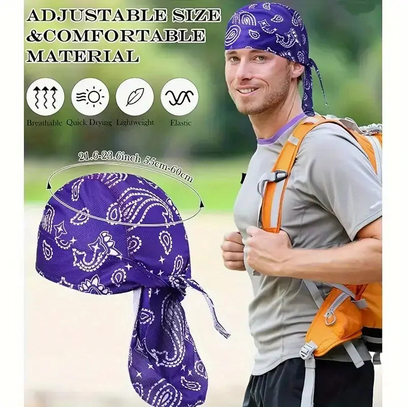 Summervibes Cooling Headscarf Cap Set – Stay Cool, Dry & Comfortable Anywhere 🏍️❄️