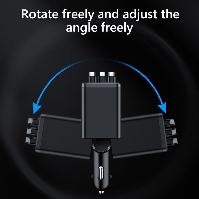 8-in-1 Ultimate Car Charger! Level up your drive with 60W Starlight projection