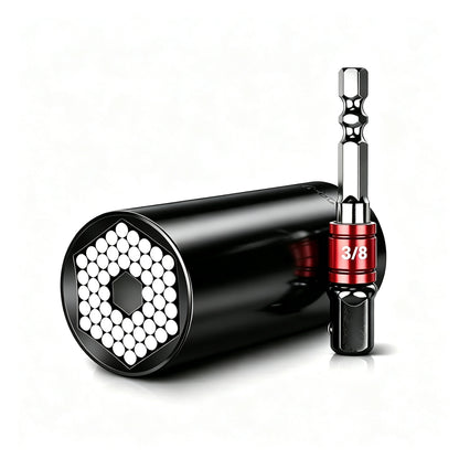 🎁Universal Grip Socket Tool With Power Drill Adapter – 7–19mm