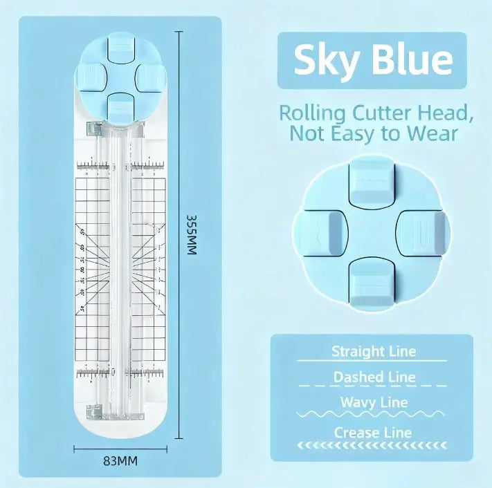 4-in-1 Paper Cutter & Trimmer for Straight, Wave, Perforated & Creasing ✂️