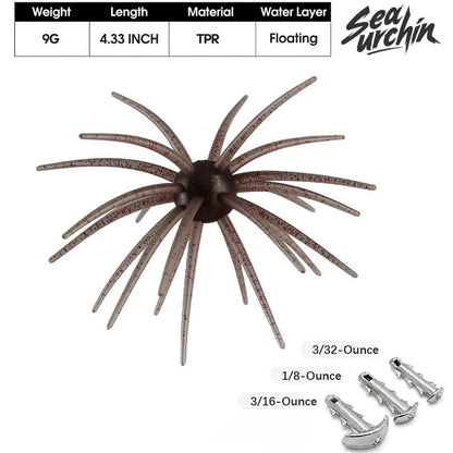 🎁Tentacle Soft Plastic Fishing Lure. Finesse Bass Bait for Drop Shot Wacky Rig. Slow Sinking