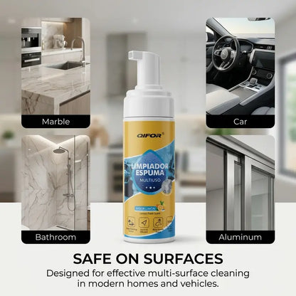 🚗 QIFOR 4-in-1 Multi-Enzyme Foam Spray Cleaner – Heavy Duty Deep Cleaning Foam for Car Interior, Sofa, Upholstery & Household Stain Removal 🧼✨
