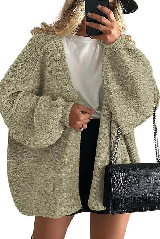 Women's Oversized Lightweight Open Front Cardigan Sweater