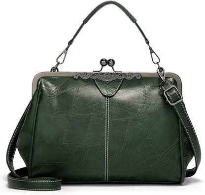 💼2026 New Kattee Elegant Waterproof Women's Leather Kiss-Lock Tote Handbag