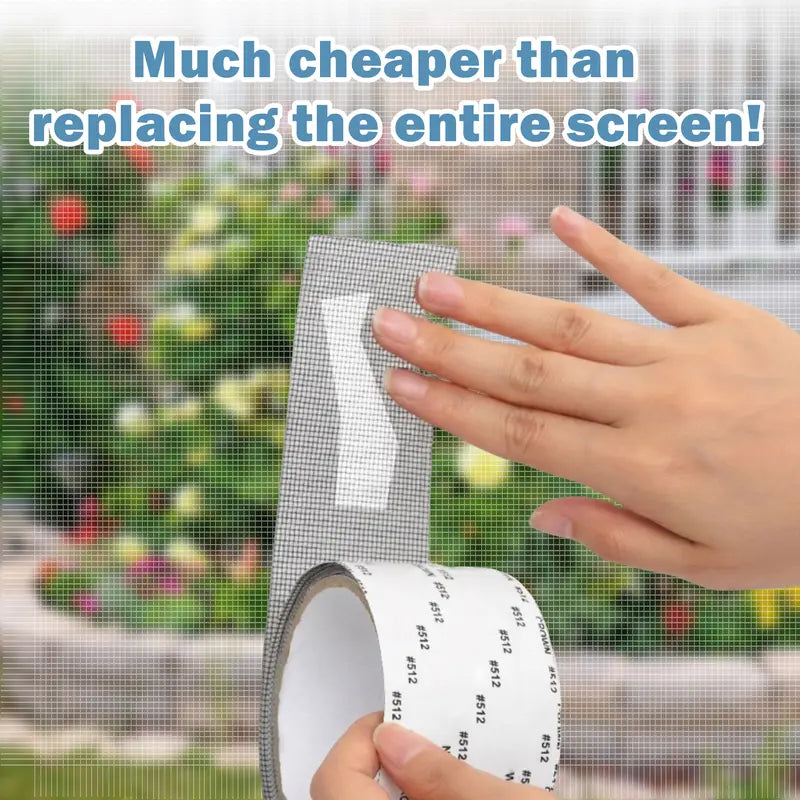 Window Screen Repair Tape – Strong Fiberglass Mesh Adhesive Patch for Door & Window Screen Fixing (2in x 78in, 2pcs)