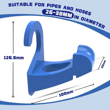 2PCS Swimming Pool Pipe Holders with Cable Ties & Hose Clamps
