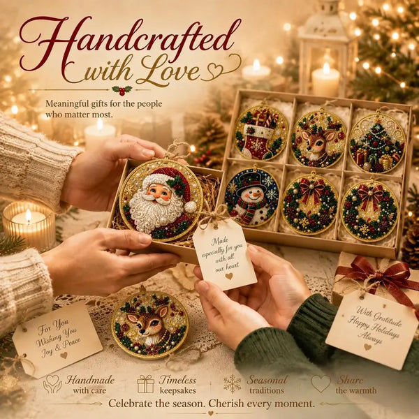 6Pcs Christmas DIY Diamond Painting Ornaments Kit