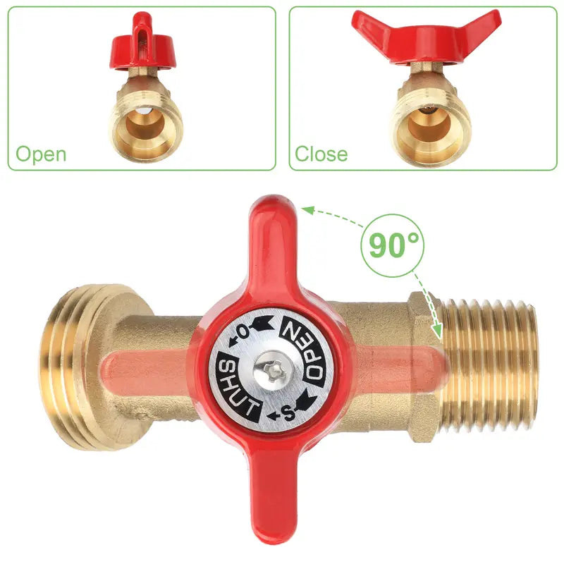 275-330 Gallon IBC Tote Tank Adapter 🌿💧 | Leak-Proof Garden Hose Connector with Shut-Off Valve