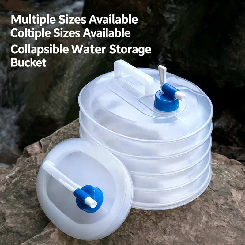 Collapsible Water Bucket – Large-Capacity Portable Foldable Water Container with Carry Handle