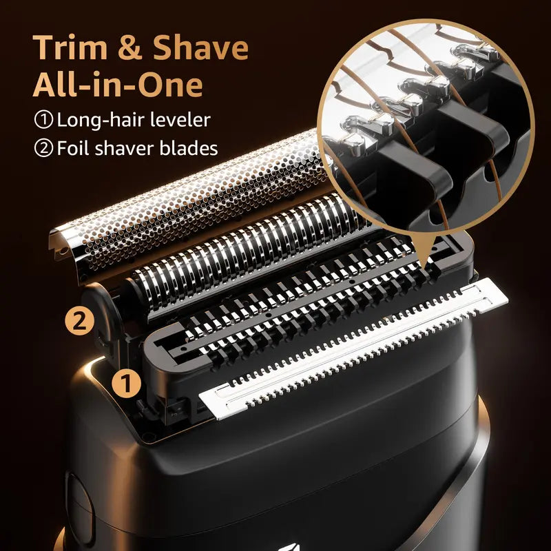 🎁 Father's Day Gift for Dad – Compact Titanium Electric Shaver for Home & Travel