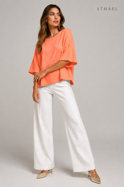 Women's Batwing Oversized T-Shirt – Loose Fit Casual Top
