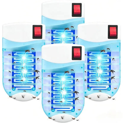 4-Pack Plug-In Indoor Bug Zapper with UV Light – Quiet Electric Mosquito & Flying Insect Killer for Home, Bedroom & Office