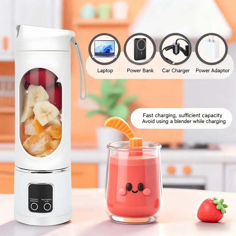 🥤 Ultimate Portable Blender – USB Rechargeable Mini Juicer Cup for Smoothies, Protein Shakes, Baby Food & Travel 🍓⚡