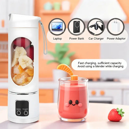 🥤 Ultimate Portable Blender – USB Rechargeable Mini Juicer Cup for Smoothies, Protein Shakes, Baby Food & Travel 🍓⚡