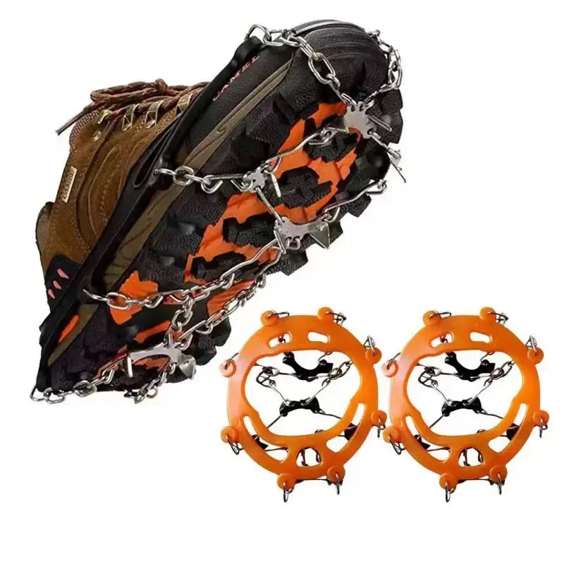 🎁Lightweight 8-Claw Ice Cleats for Shoes &amp; Boots – Anti-Slip Snow Grips