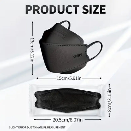 😷 100Pcs KN95 Masks – 5-Ply, 95% Filtration, Individually Wrapped