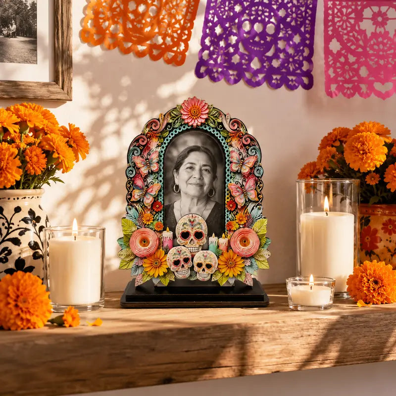 🎁Día de los Muertos Wooden Photo Frame Decor – A Meaningful Tribute To Those We Remember
