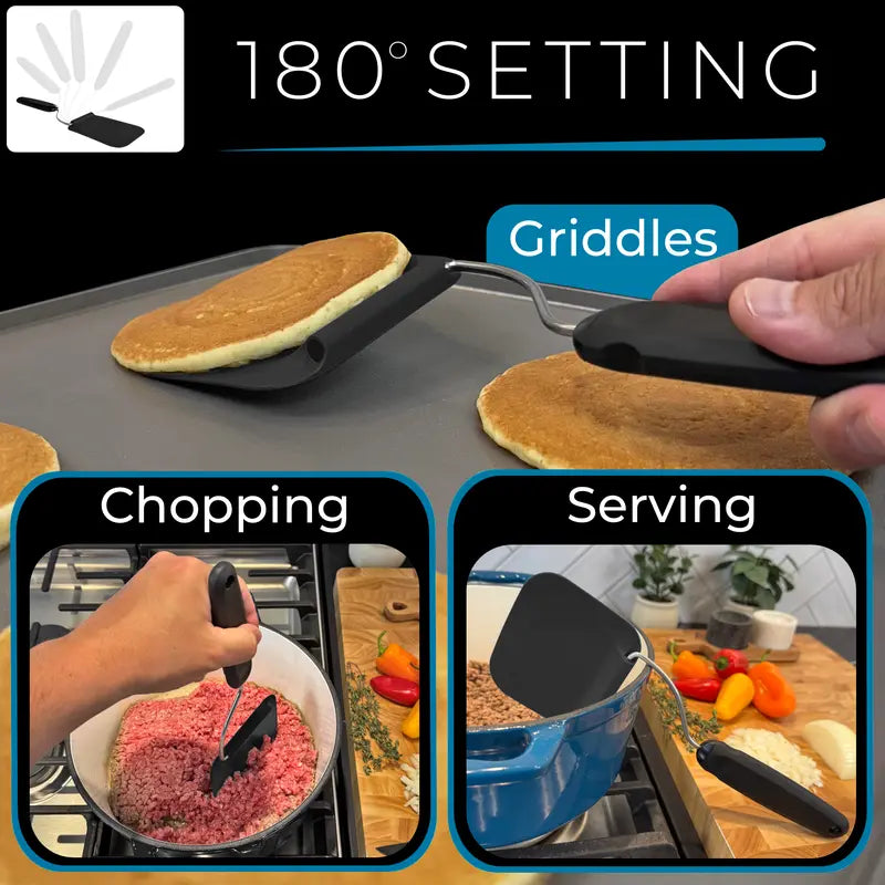 Adjustable Angle Spatula – 7 Positions Kitchen Essential Gadget