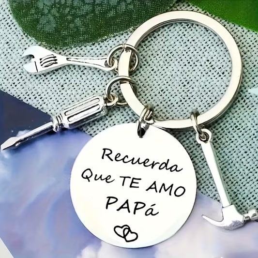 Buy 1 Get 1 FREE🔥Stainless Steel Tool Keychain – “Recuerda Que Te Amo Papa” Father’s Day Gift 2026