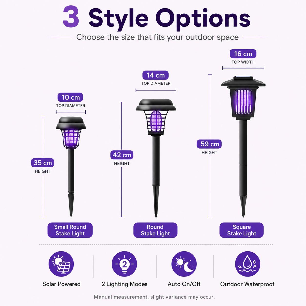 Solar Mosquito Zapper Light – Outdoor Garden Stake Lamp, UV Insect Killer & Solar Pathway Light