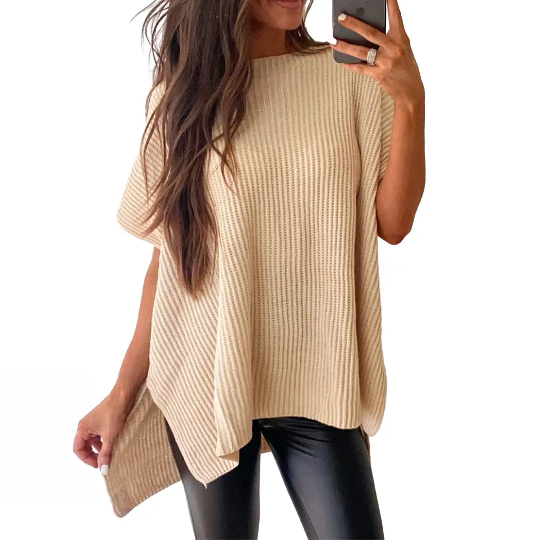 Women's Relaxed Knit Batwing Sleeve Sweater