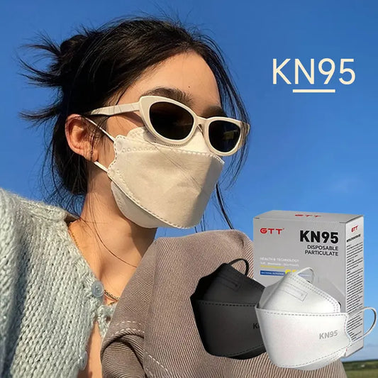 😷 100Pcs KN95 Masks – 5-Ply, 95% Filtration, Individually Wrapped