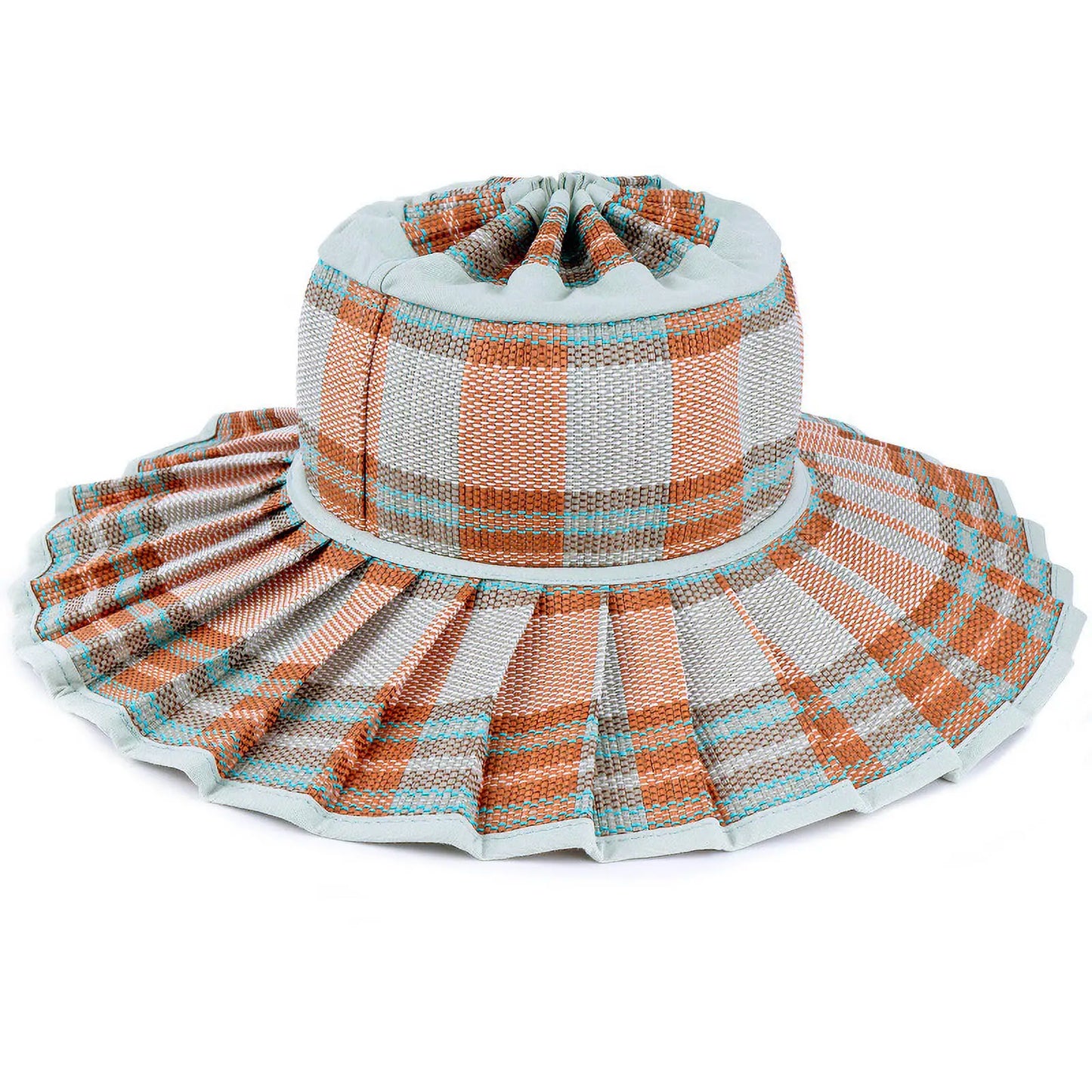 Women’s Foldable Straw Sun Hat 👒☀️ | UPF 50+ Wide Brim Ponytail Beach Visor
