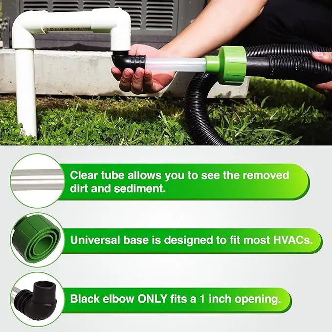 Universal AC Drain Line Cleaner Adapter – HVAC Condensate Line Unclogging Tool