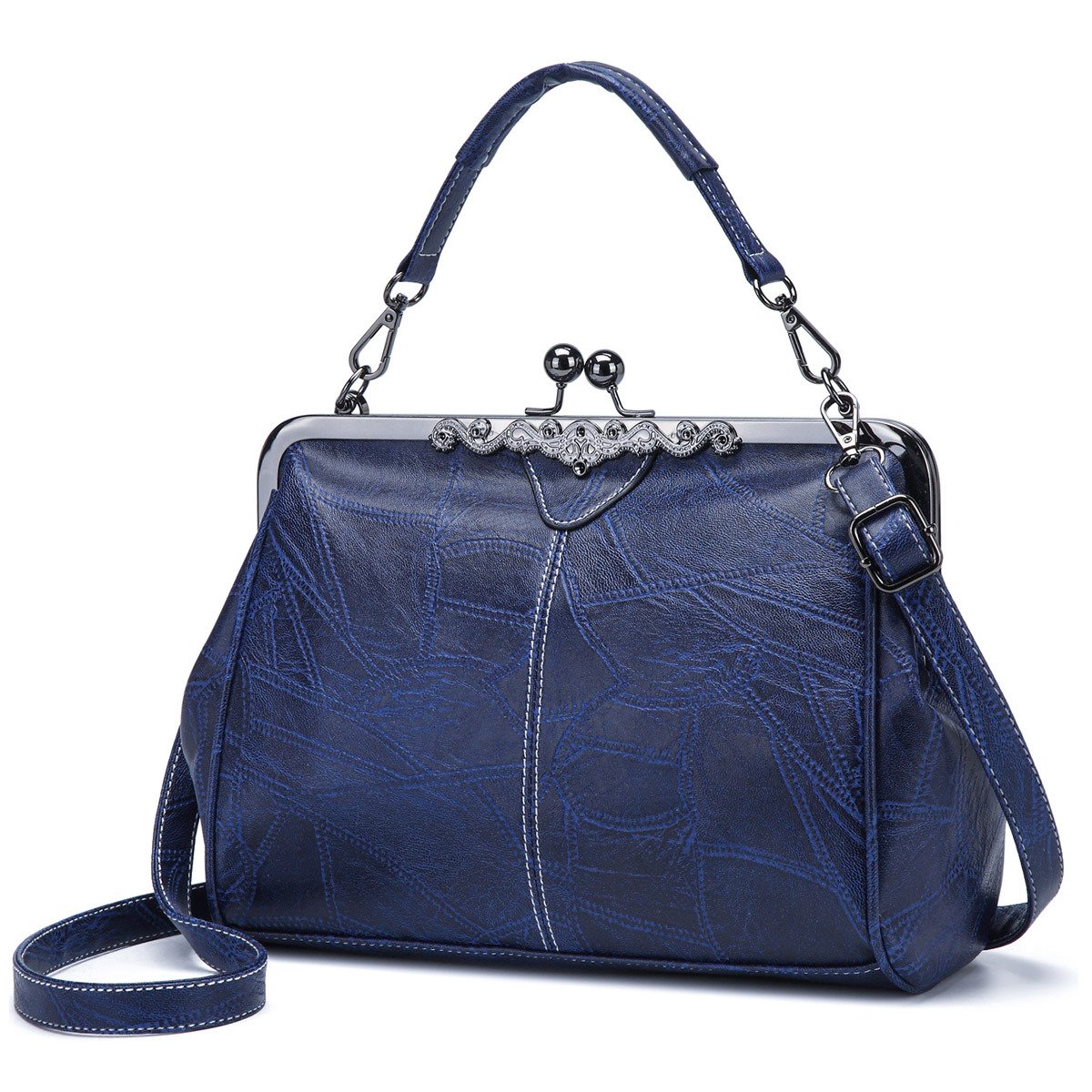 💼2026 New Kattee Elegant Waterproof Women's Leather Kiss-Lock Tote Handbag