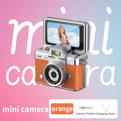 🎁1080P Mini Keychain Digital Camera – Retro Pocket Camera with Flip Screen & Flash, 32GB/64GB Card & Charging Cable Included