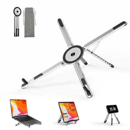Portable Laptop Stand with Magnetic Phone Holder