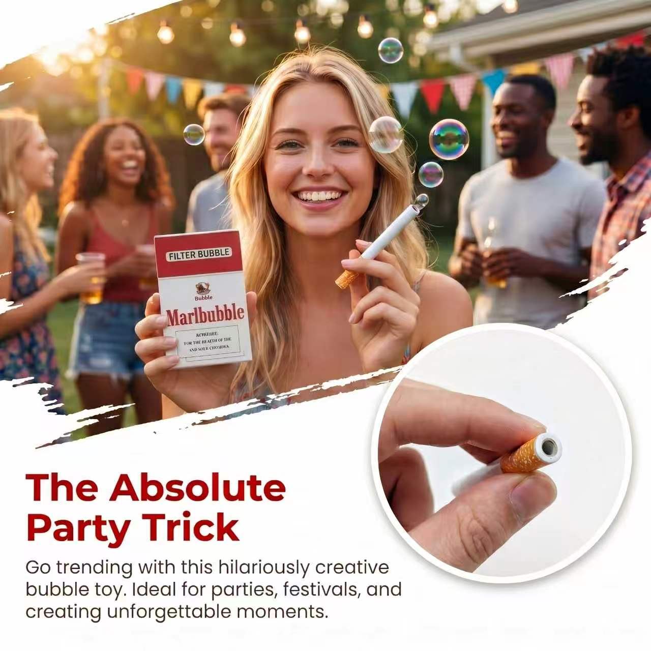 SummerVibes Bubble Cigarette Stress Relief Toy – Funny Bubble Blower for Relaxation & Endless Fun