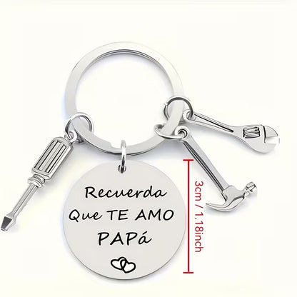 Buy 1 Get 1 FREE🔥Stainless Steel Tool Keychain – “Recuerda Que Te Amo Papa” Father’s Day Gift 2026