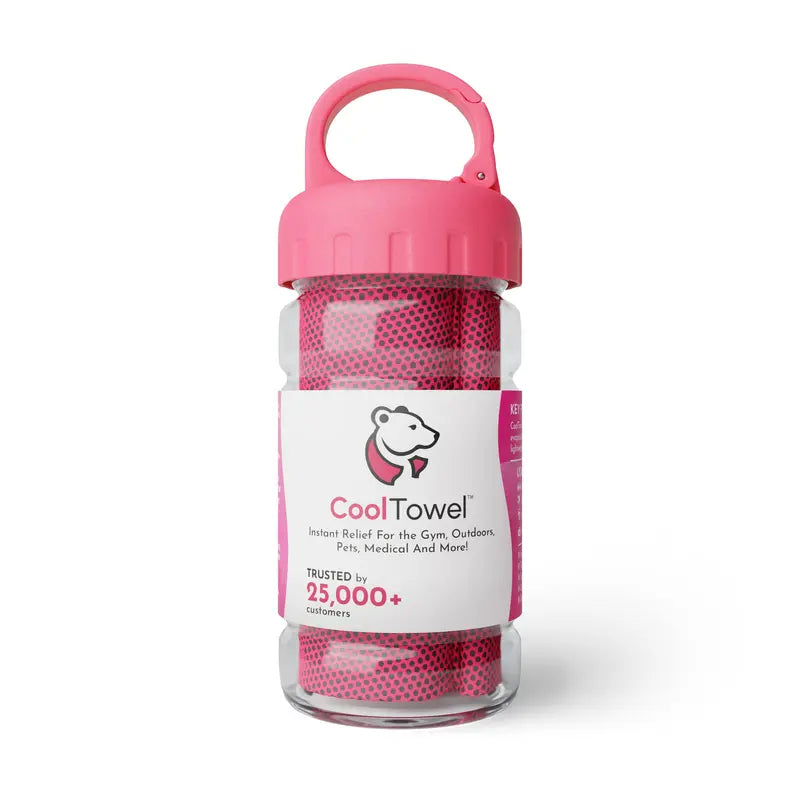 CoolTowel Bottle – Portable Reusable Cooling Towel with Travel Bottle