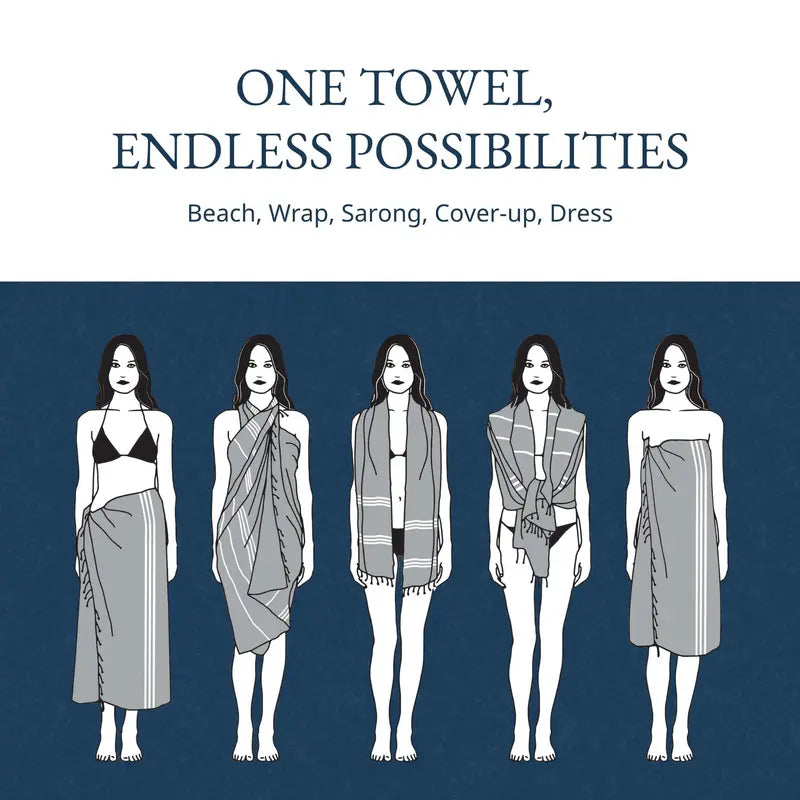 LANE LINEN XL Beach Towel – Lightweight Quick-Dry Sand-Free Hammam Towel for Beach, Pool & Travel 🌞🏖️