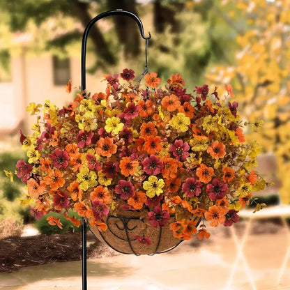 Fall Artificial Flower Halloween 12pcs. UV Resistant Colorful Fake Flower🍂