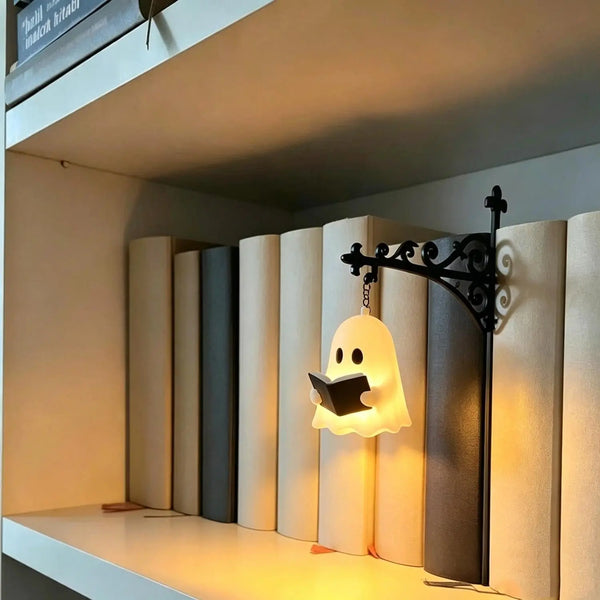 Library Lantern – Miniatur-Hängeregal-Lampe, warmes LED-Leselampenlicht & literarische Dekoration