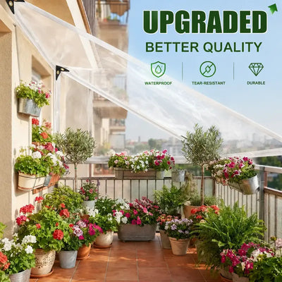 🎁14 Mil Heavy-Duty Transparent PVC Vinyl Tarp