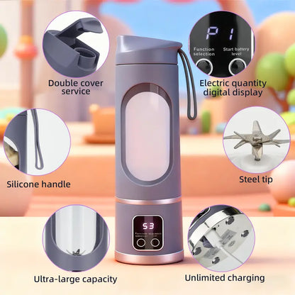 🥤 Ultimate Portable Blender – USB Rechargeable Mini Juicer Cup for Smoothies, Protein Shakes, Baby Food & Travel 🍓⚡