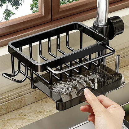 🎁Over Faucet Sink Organizer Rack With Detachable Drip Tray