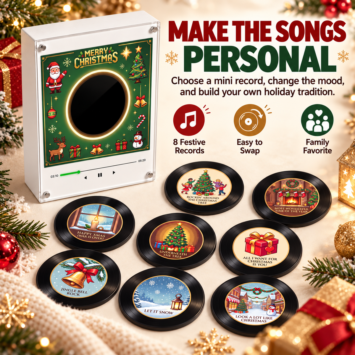 ❤️Christmas Vinyl Music Frame