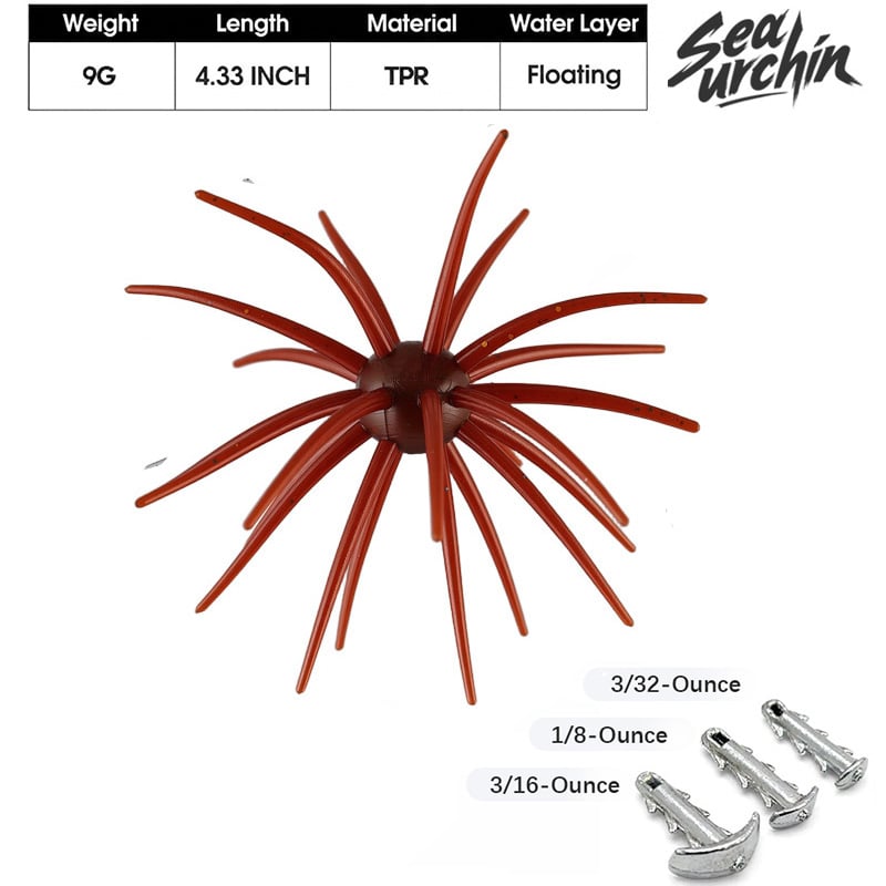 🎁Tentacle Soft Plastic Fishing Lure. Finesse Bass Bait for Drop Shot Wacky Rig. Slow Sinking